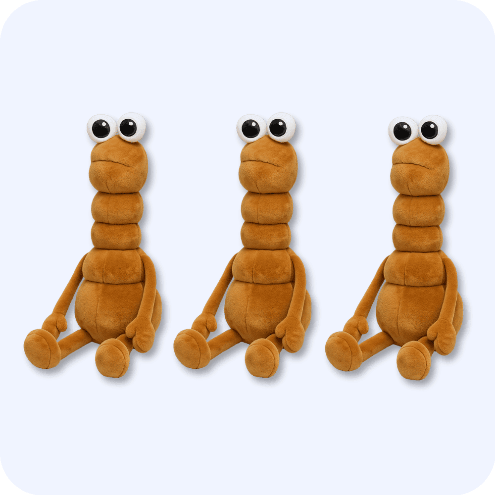 Marcus The Worm Plush 3PCS Marcus The Worm Plush 3PCS
